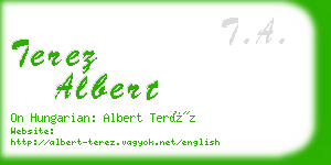 terez albert business card